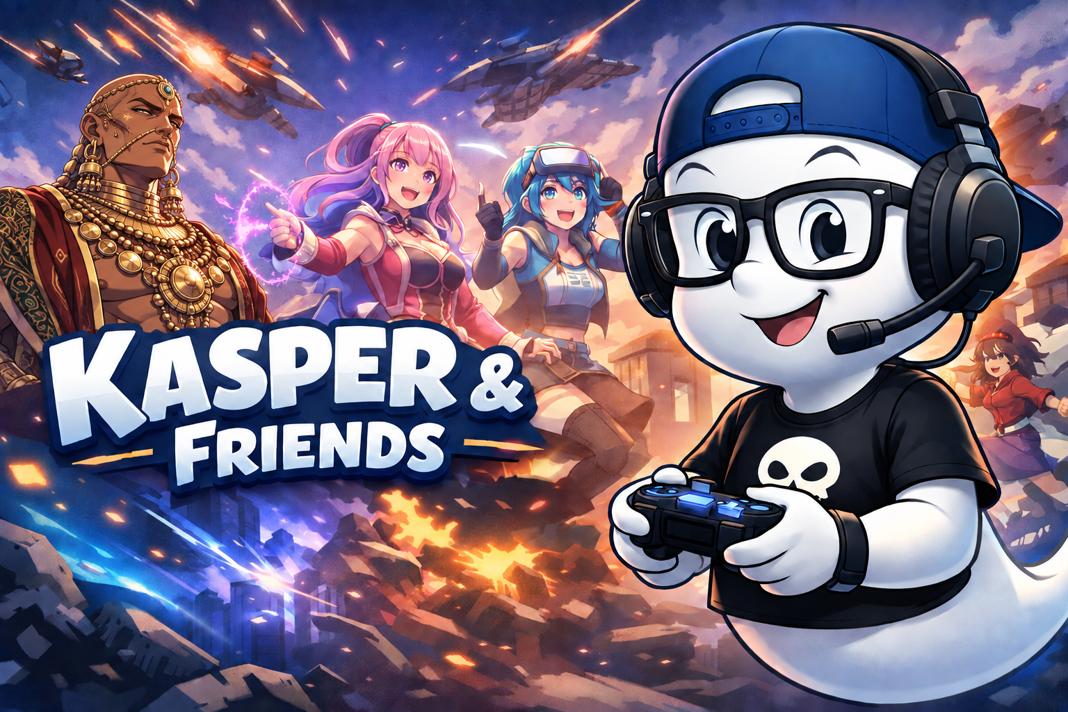 Kasper & Friends — our gaming ghost and anime crew